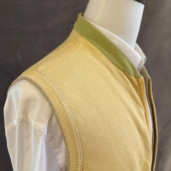 New Henry Jacobson, size Lg, reversible zip-front sweater vest
